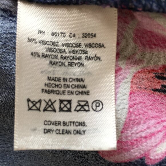 MAEVE Anthropologie Multi-Color Floral Print 3/4 Sleeve Pleats Dress/Long Shirt - Picture 3 of 12